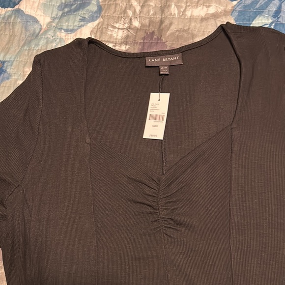 Lane Bryant Fit & Flare Short Sleeve Ribbed Dress - Picture 5 of 6